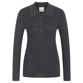 Heartmade Karli Strik Polo, Dark Grey 